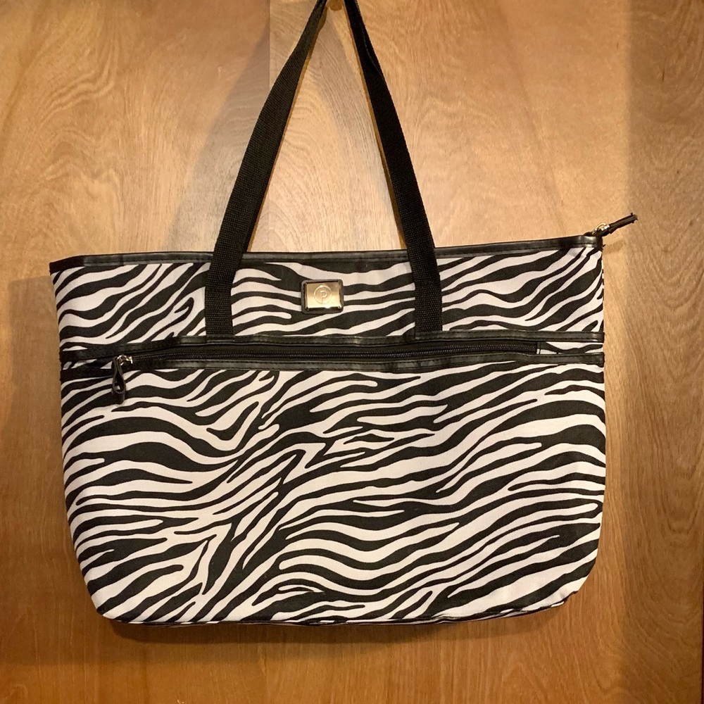 Zebra Print Laptop/ Travel tote